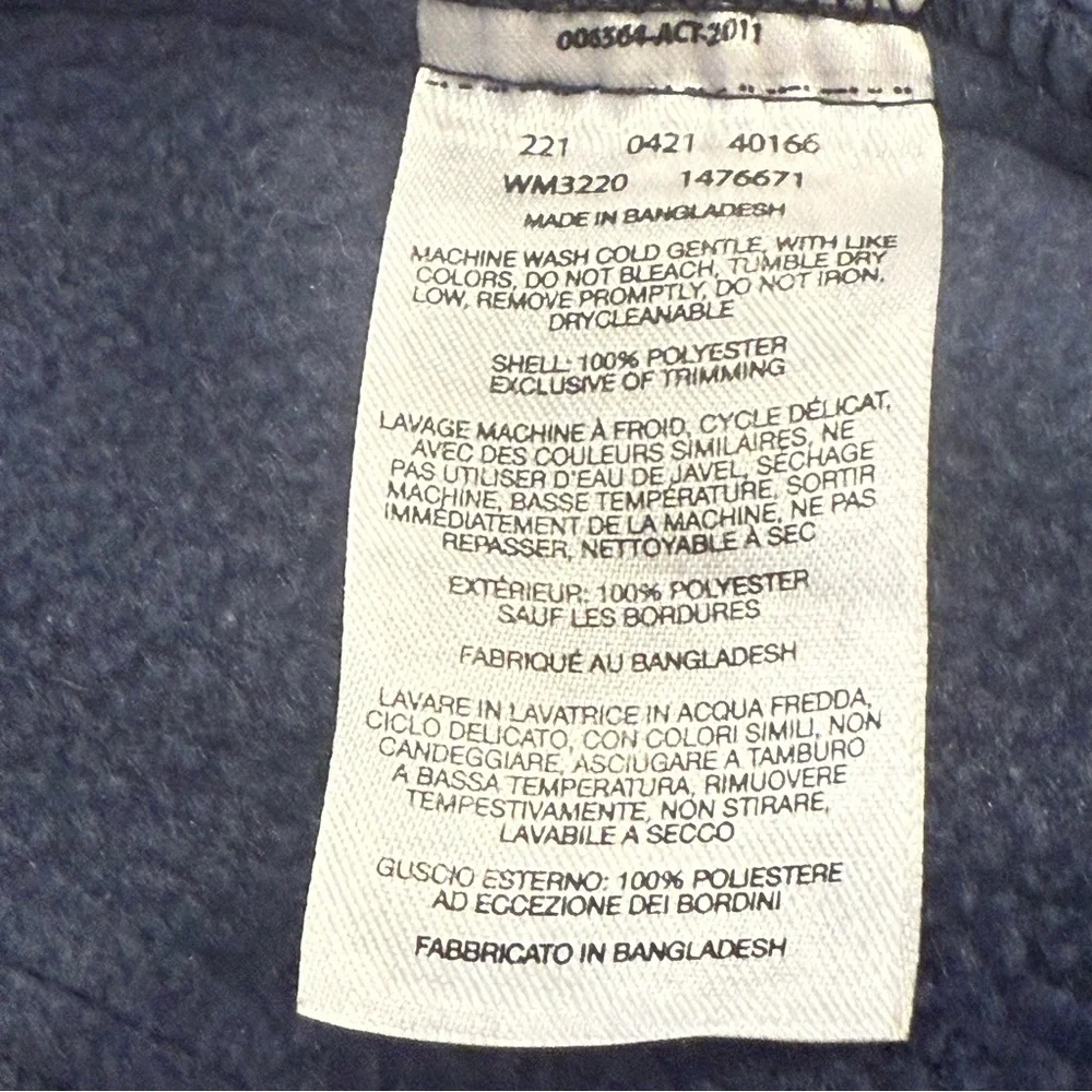 Columbia Navy Fleece Jacket- Full Zip- Medium